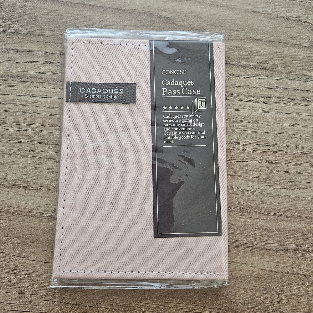 🔥4/$20 Cadaques Stationery Pink Canvas Card Case Cardholder